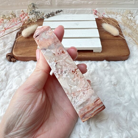 Beautiful Crazy Lace Agate Tower Obelisk - Picture 7 of 8